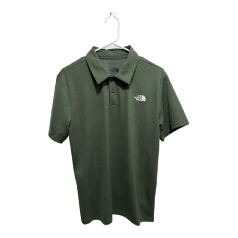 The North Face Men’s Medium Green Short Sleeve Polo Shirt Log
